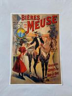 Bières Meuse poster, Ophalen of Verzenden, Zo goed als nieuw, Reclamebord, Plaat of Schild