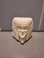 Egyptische farao van natuursteen kopstuk, Verzamelen, Beelden en Beeldjes, Ophalen of Verzenden