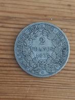 Frankrijk 2 francs 1872 zilver, Postzegels en Munten, Munten | Europa | Niet-Euromunten, Ophalen of Verzenden, Frankrijk, Zilver