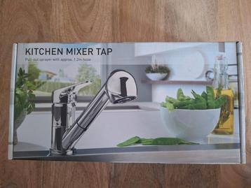 Keukenmengkraan chroom met uittrekbare handdouche beschikbaar voor biedingen