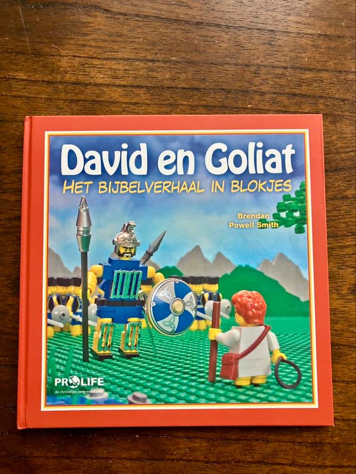 David en Goliath - bijbelverhaal in blokjes - Brendan Powell, Boeken, Prentenboeken en Plaatjesalbums, Zo goed als nieuw, Prentenboek