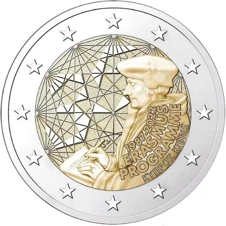 2 euro Cyprus “35 jaar Erasmus Programma’’ UNC 2022, Postzegels en Munten, Munten | Europa | Euromunten, Losse munt, 2 euro, Cyprus