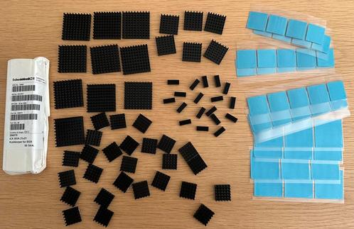 Partij heatsinks + heatsinktape Fischer ruim 100 stuks, Hobby en Vrije tijd, Elektronica-componenten, Zo goed als nieuw, Verzenden
