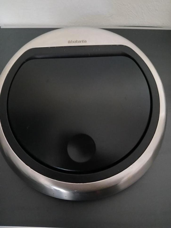 Prullenbak deksel Brabantia 50-60 LTouch Bin, Huis en Inrichting, Woonaccessoires | Prullenbakken, Zo goed als nieuw, Rvs, Minder dan 50 cm