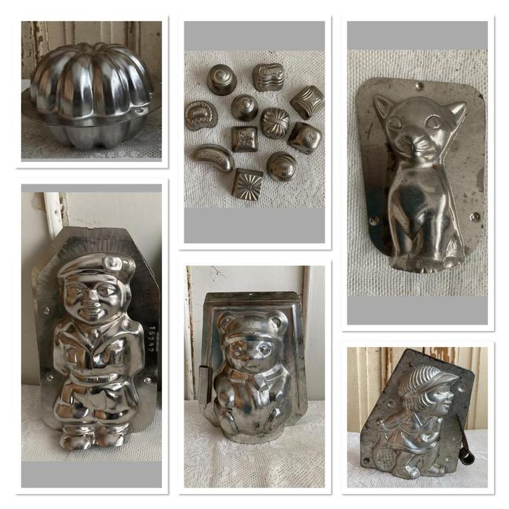 Brocante oude chocolademallen / Beertje - Matroos - Hondje, Antiek en Kunst, Curiosa en Brocante, Ophalen of Verzenden