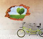 Boom Met Gras 3D Sticker / Muursticker Diepte Wand Decoratie, Verzamelen, Nieuw, Verzenden