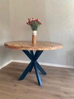 Ronde mangohouten eettafel - 110cm, Huis en Inrichting, Tafels | Eettafels, Ophalen, Rond, Nieuw, Metaal