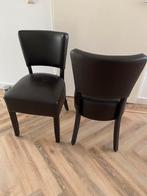 Cafestoelen bruin en crème, Huis en Inrichting, Stoelen, Ophalen, Overige materialen, Gebruikt, Bruin