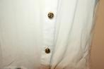 Elisabetta Franchi witte blouse gouden merk knopen IT 46, Maat 38/40 (M), Wit, Zo goed als nieuw, Elisabetta Franchi