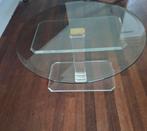 Design tafel van glas, 50 tot 100 cm, Rond, Ophalen of Verzenden, Zo goed als nieuw