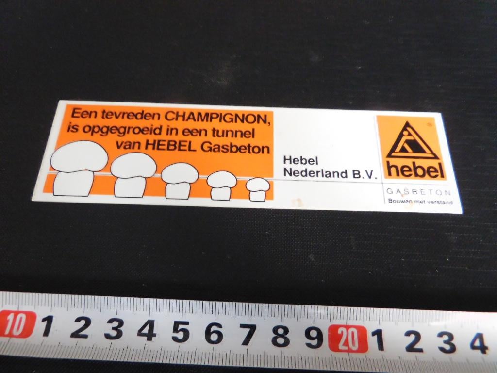 sticker HEBEL Gasbeton bouwen ,et verstand, Ophalen, Zo goed als nieuw