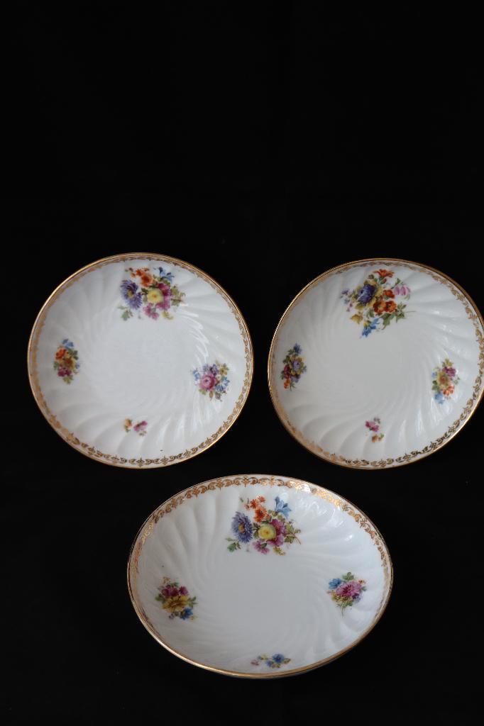 Antieke Bloch & Co Eischwald porseleinen bordjes c 1900, Antiek en Kunst, Antiek | Porselein, Ophalen of Verzenden