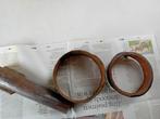 Oud wagenwiel holle as met ringen, Ophalen of Verzenden