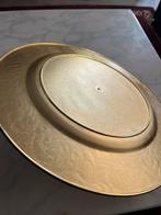 Gouden Decoratieve Schaal, Huis en Inrichting, Kunststof, Schaal, Rond, Ophalen of Verzenden