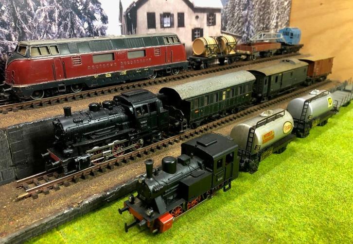 Märklin 3 loc's 10 wagons en rijtuigen +  gratis m-rails, Hobby en Vrije tijd, Modeltreinen | H0, Gebruikt, Treinset, Wisselstroom