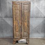 Industriële metalen locker | Stoere halkast of kledingkast m, Met hangruimte, Zo goed als nieuw, Metaal, 150 tot 200 cm