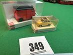 349 Busch Citroen H Posterijen + Fiat 500F in blister, Hobby en Vrije tijd, Modeltreinen | H0, Overige merken, Gelijkstroom, Overige typen