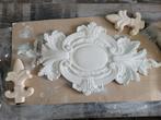 Gipsen ornament, Franse lelie, brocant, Huis en Inrichting, Woonaccessoires | Wanddecoraties, Zo goed als nieuw, Ophalen