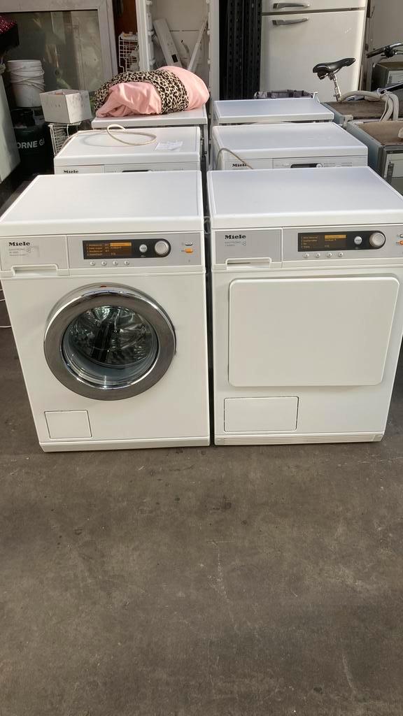 Setje miele 7 kilo 1800 toeren, Witgoed en Apparatuur, Wasmachines, Zo goed als nieuw, Voorlader, 6 tot 8 kg, Minder dan 85 cm