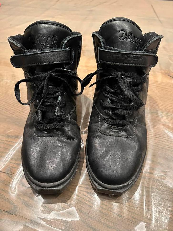 Rumpf leren dansschoenen hoog maat 41 met splitzool, Kleding | Dames, Schoenen, Zo goed als nieuw, Dansschoenen, Zwart, Ophalen of Verzenden