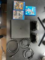 SONY PLAYSTATION 4 slim 2019, 1TB zwart + 2 controllers, Ophalen, Met games, Met 2 controllers, Zo goed als nieuw