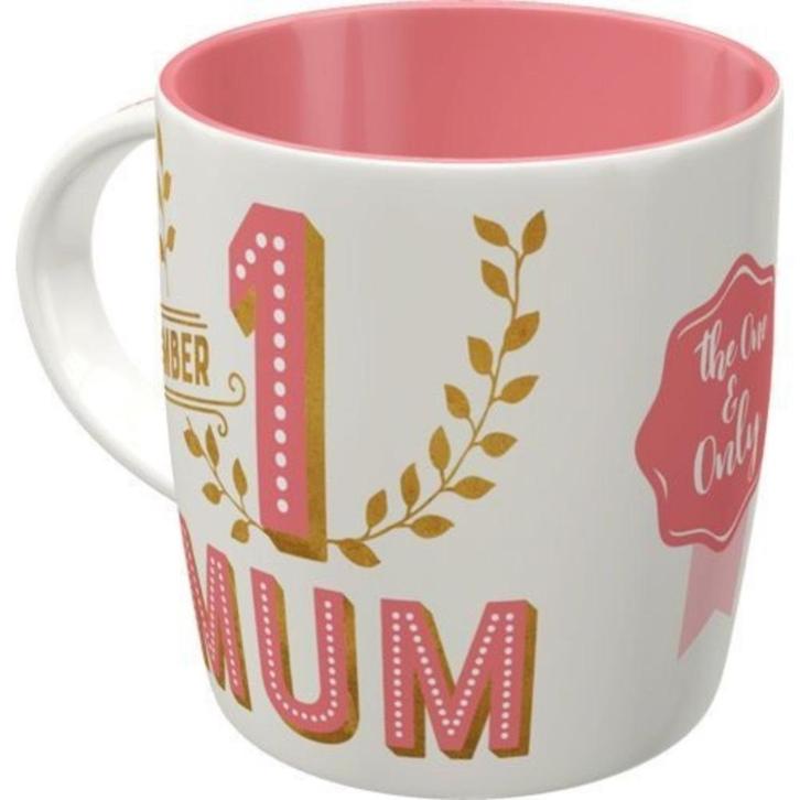 Number 1 mum mama moeder koffie beker reclame mok, Huis en Inrichting, Keuken | Servies, Nieuw, Overige typen, Overige stijlen
