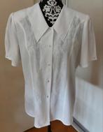 Witte blouse met borduursel, maat 40/42, Ophalen of Verzenden, Gedragen, Maat 38/40 (M), Wit