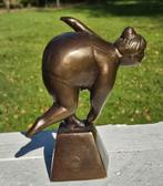 DIKKE DAME / bronzen beeld / gebogen, Ophalen of Verzenden