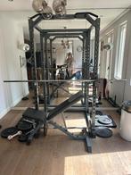 Complete Home Gym – Power Rack + Verstelbare Bench + Gewicht, Ophalen, Gebruikt, Benen, Halterstangen