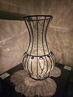 Vintage decoratieve glazen vaaslamp, Huis en Inrichting, Lampen | Vloerlampen, Ophalen of Verzenden, Zo goed als nieuw, Glas, Modern