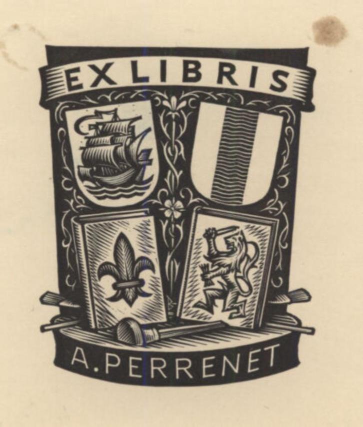 0187 Ex Libris Nederland : Nico Bulder, 1945, Antiek en Kunst, Kunst | Etsen en Gravures, Verzenden
