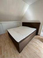 Luxe leer boxspring, Ophalen, Tweepersoons, Zo goed als nieuw, 180 cm