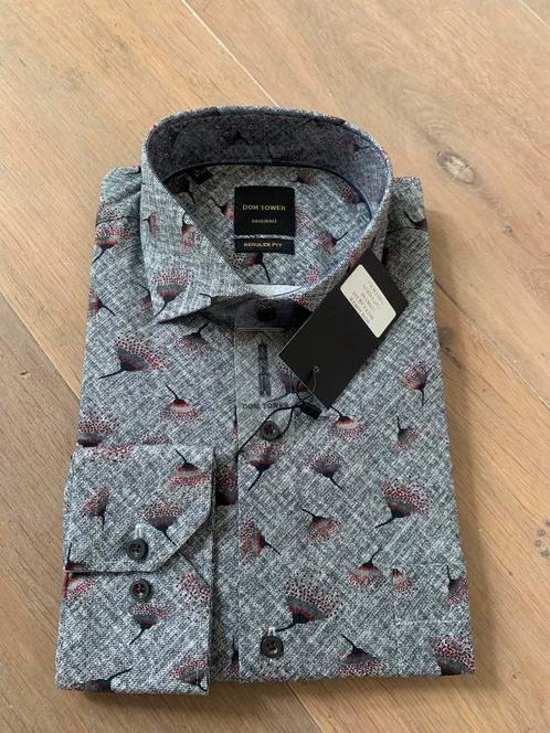 Overhemd maat L, Kleding | Heren, Overhemden, Nieuw, Halswijdte 39/40 (M), Blauw, Ophalen of Verzenden