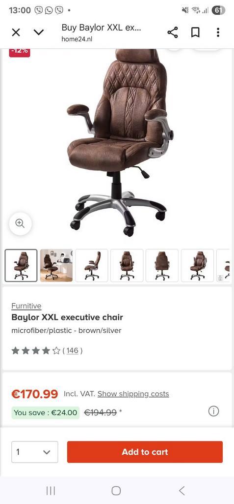 Zo goed als nieuwe bureaustoel - Wegens verhuizing!, Huis en Inrichting, Bureaustoelen, Ophalen