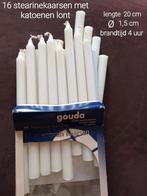 Gouda Menorah Kaarsen - 16 stuks kerst, Overige materialen, Verzenden, Nieuw, Crème