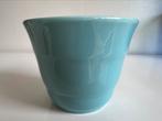 Vintage ADCO Bloempot Turquoise Brede Ribbel Ø12,5  jaren 60, Antiek en Kunst, Antiek | Keramiek en Aardewerk, Ophalen of Verzenden