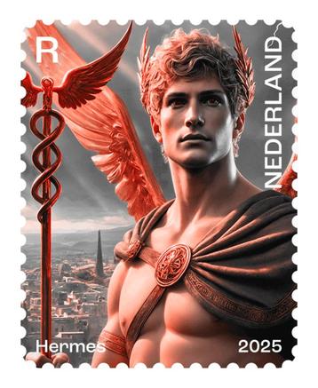 NL crypto zegel 4 - rood met NFT (met 5 digit) beschikbaar voor biedingen