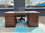 Chesterfield klassiek Bureau met groen leer inleg, Huis en Inrichting, Ophalen of Verzenden, Gebruikt