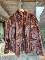 Bontjas kort maat M /L, Kleding | Dames, Jassen | Winter, Ophalen of Verzenden, Gedragen, Maat 42/44 (L), Bruin