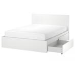 Malm bed 160x200 bruin, Huis en Inrichting, Ophalen, Tweepersoons, Zo goed als nieuw, 160 cm