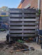 Gebruikt tuinscherm schuttingsdeel hardhout - nog prima!, Ophalen, Minder dan 3 meter, Hout, 1 tot 2 meter