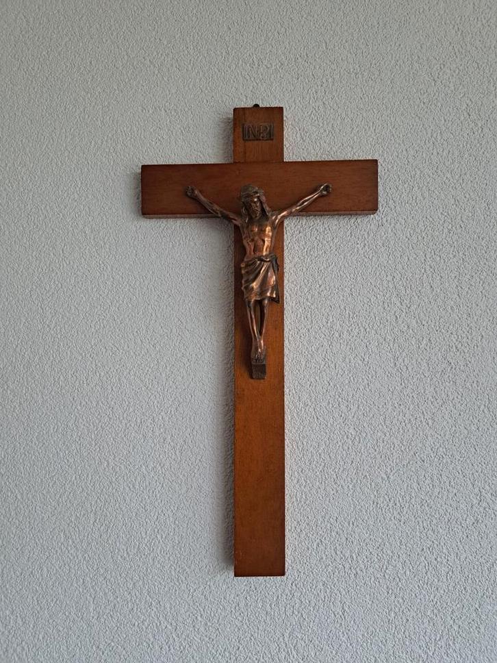 Antiek Kruisbeeld met Corpus, Antiek en Kunst, Antiek | Religie, Ophalen of Verzenden