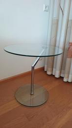 Design Glazen Bijzettafel - Eileen Gray Stijl, 45 tot 60 cm, Rond, Ophalen of Verzenden, Minder dan 55 cm