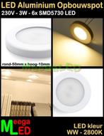 LED Badkamer onderbouwspot panel spot 3 Watt Warm 230V - M30, Ophalen of Verzenden, Nieuw, Wit, Overige typen