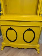 Mooie gele kast met deuren en lade, Ophalen, Gebruikt, 100 tot 150 cm, Met lade(s)