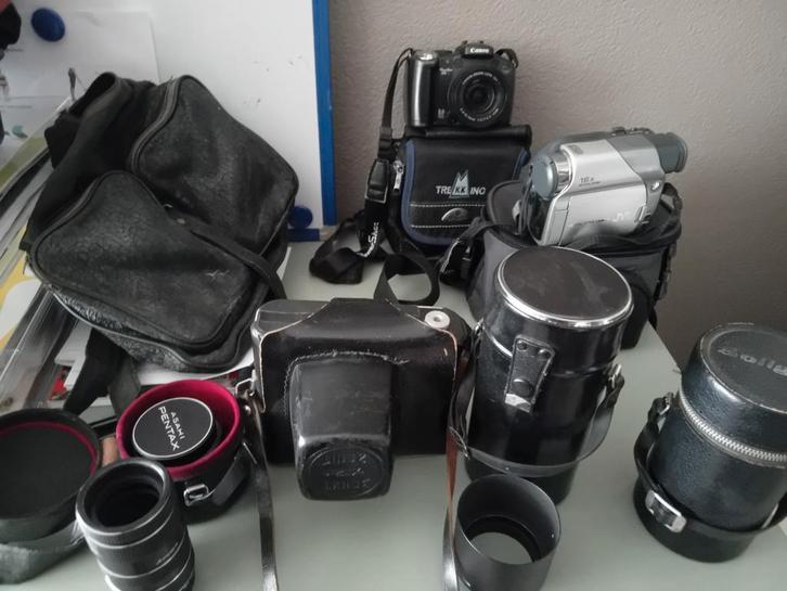Camera's en accessoires: Canon, JVC, Pentax, Soligor, Audio, Tv en Foto, Videocamera's Digitaal, Gebruikt, Camera, Overige soorten