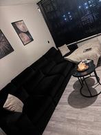 ZWARTE VELVET BANK, Ophalen, Overige materialen, Gebruikt, Hoekbank