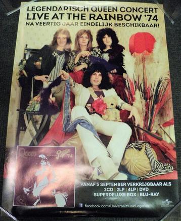 Queen PROMO POSTER Live At The Rainbow Freddie Mercury beschikbaar voor biedingen