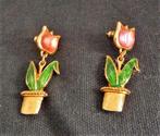 VERGULDE OORBELLEN AVON TULPEN IN BLOEMPOTJES VINTAGE NIEUW, Verzenden, Nieuw