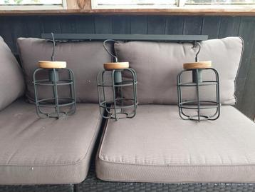 Industriële hanglamp zwart - 100cm breed beschikbaar voor biedingen